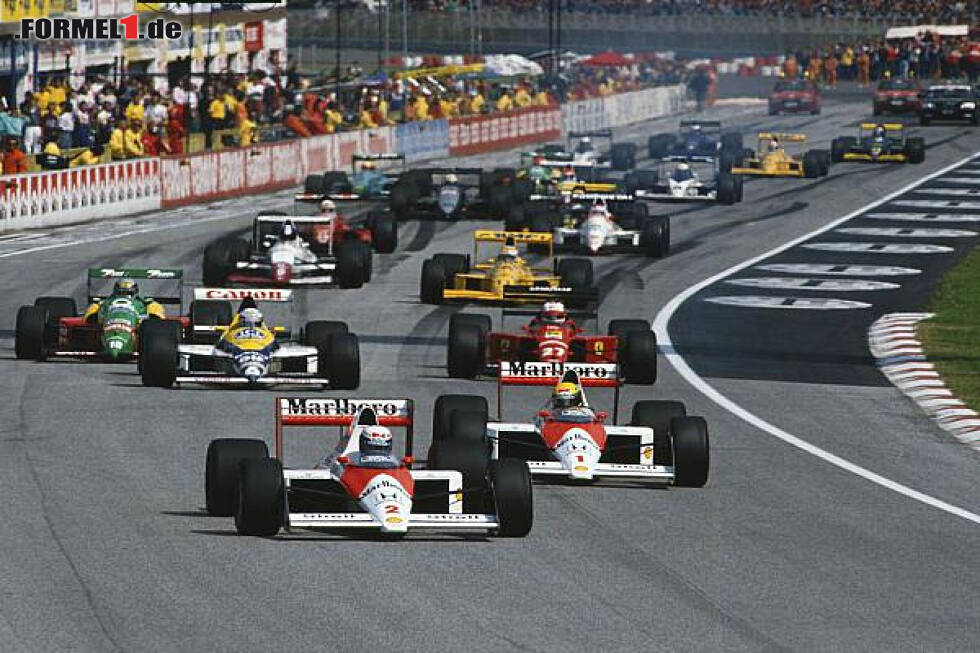 Foto zur News: Alain Prost Ayrton Senna San Marino Imola Neustart 1989