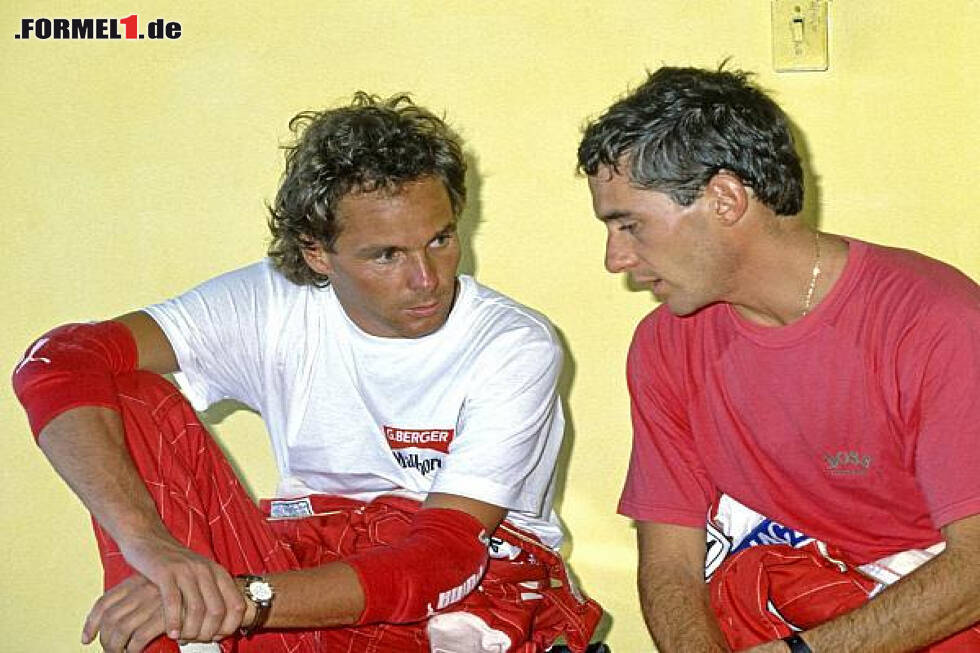 Foto zur News: Gerhard Berger und Ayrton Senna 1989