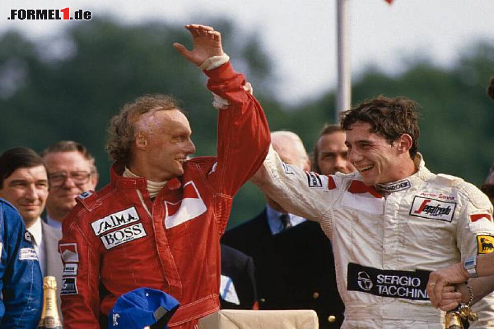Foto zur News: Niki Lauda, Ayrton Senna