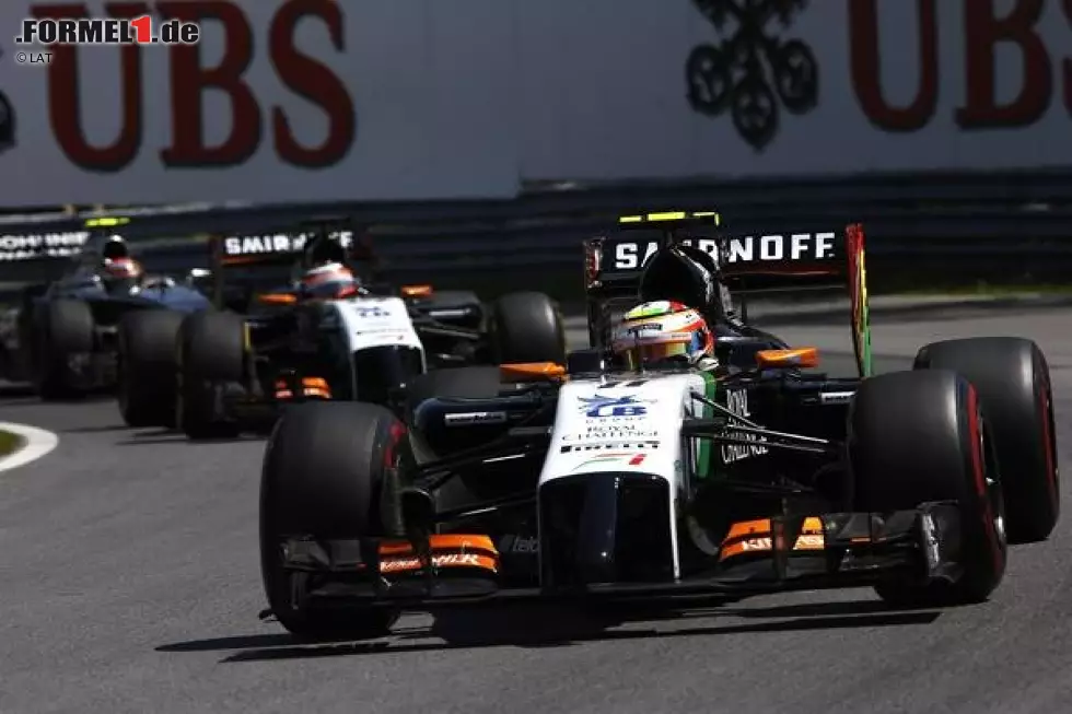 Foto zur News: Sergio Perez, Nico Hülkenberg, Kevin Magnussen