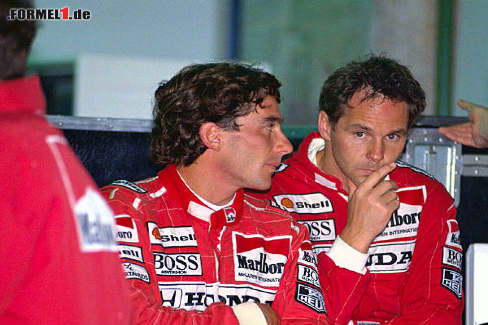 Foto zur News: Ayrton Senna und Gerhard Berger