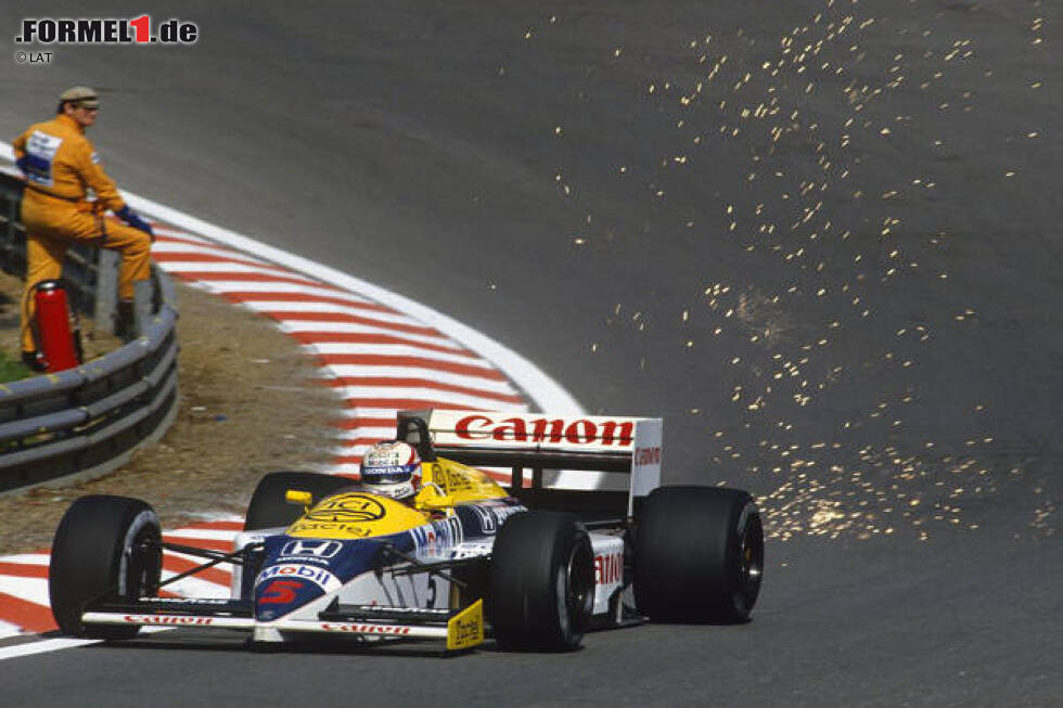 Foto zur News: Nigel Mansell Williams Spa Belgien 1986 Funken