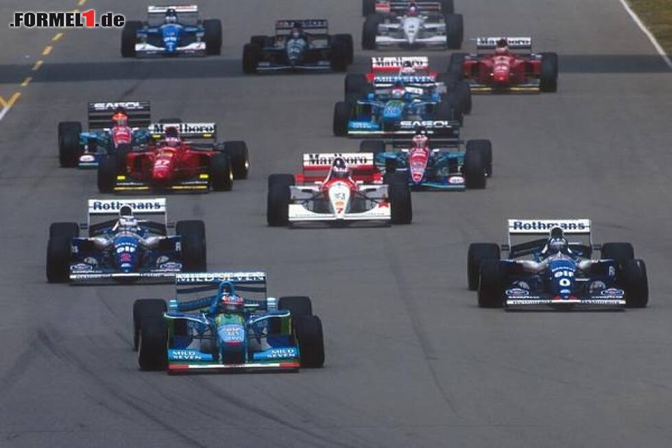 Foto zur News: Michael Schumacher, Nigel Mansell, Mika Häkkinen, Gerhard Berger, Rubens Barrichello