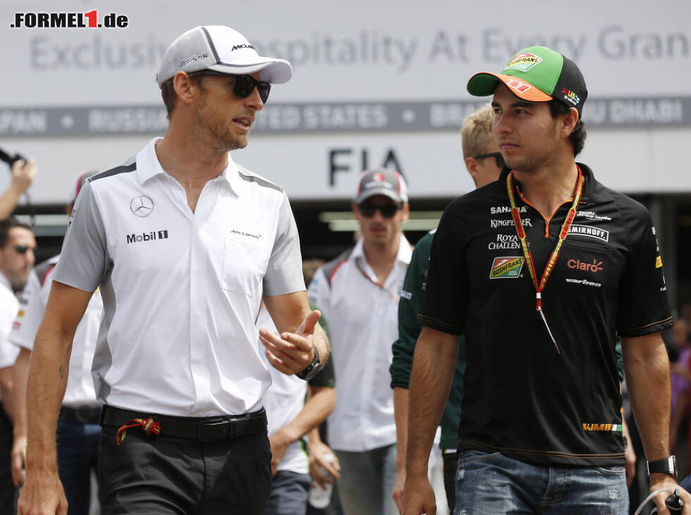 Foto zur News: Jenson Button, Sergio Perez