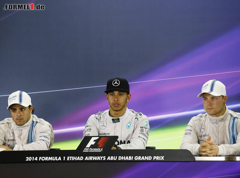 Foto zur News: Felipe Massa, Lewis Hamilton, Valtteri Bottas