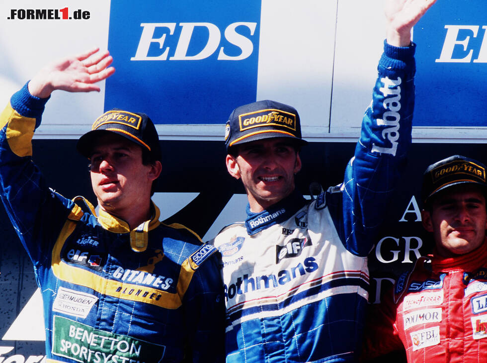 Foto zur News: Olivier Panis, Damon Hill und Gianni Morbidelli in Adelaide 1995
