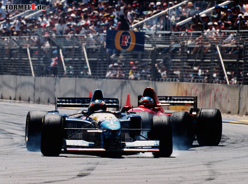 Foto zur News: Michael Schumacher und Jean Alesi in Adelaide 1995