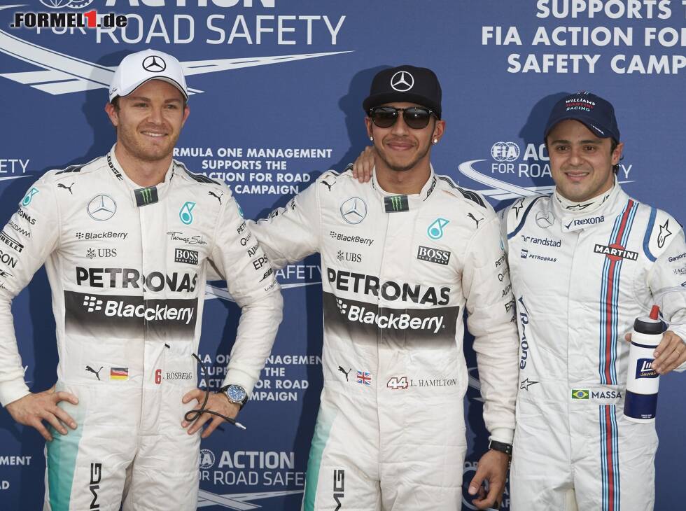 Foto zur News: Lewis Hamilton, Nico Rosberg, Felipe Massa