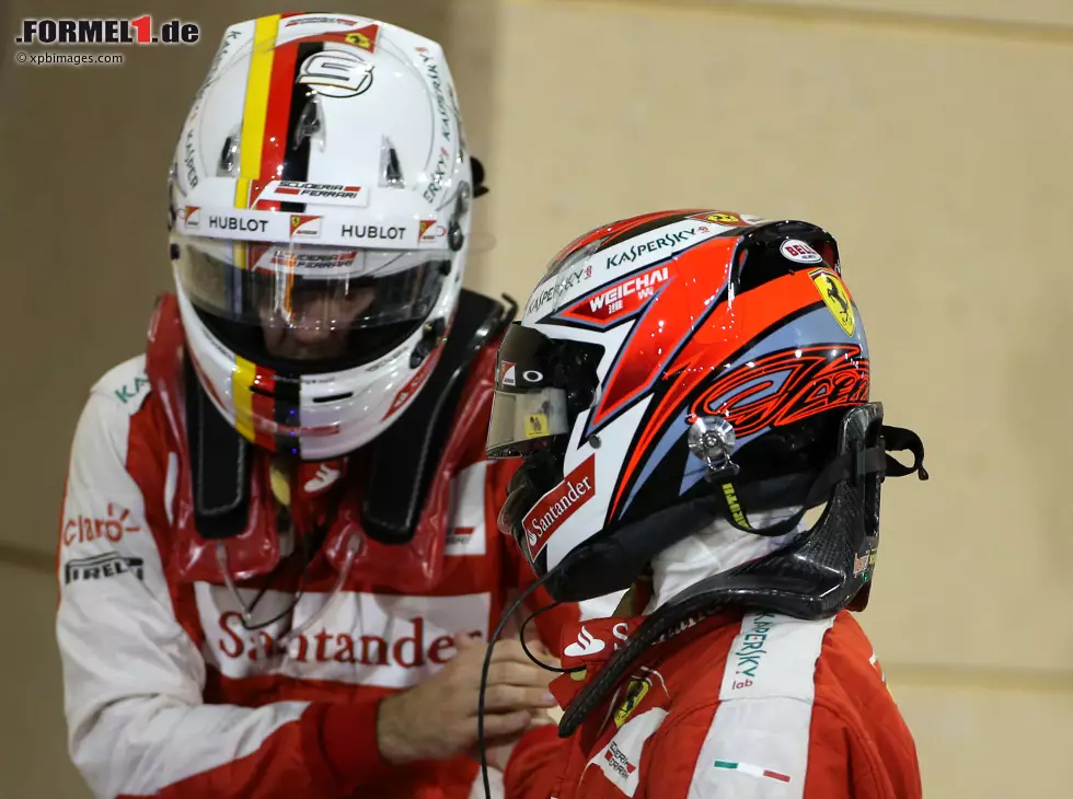 Foto zur News: Kimi Räikkönen, Sebastian Vettel