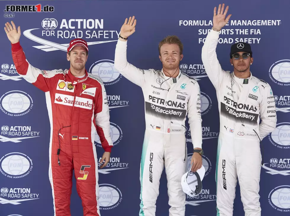 Nico Rosberg, Lewis Hamilton, Sebastian Vettel Foto zur News: Nico Rosberg, Lewis Hamilton, Sebastian Vettel