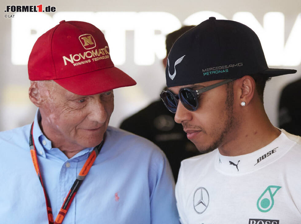 Foto zur News: Niki Lauda, Lewis Hamilton