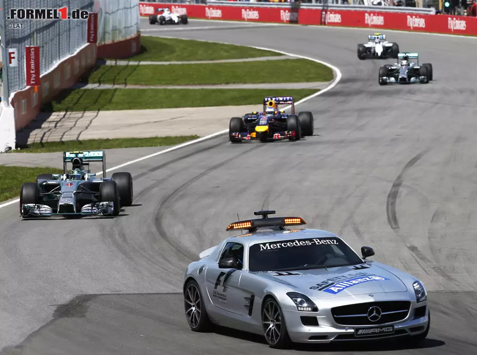 Foto zur News: Safety-Car-Phase beim Grand Prix von Kanada 2014