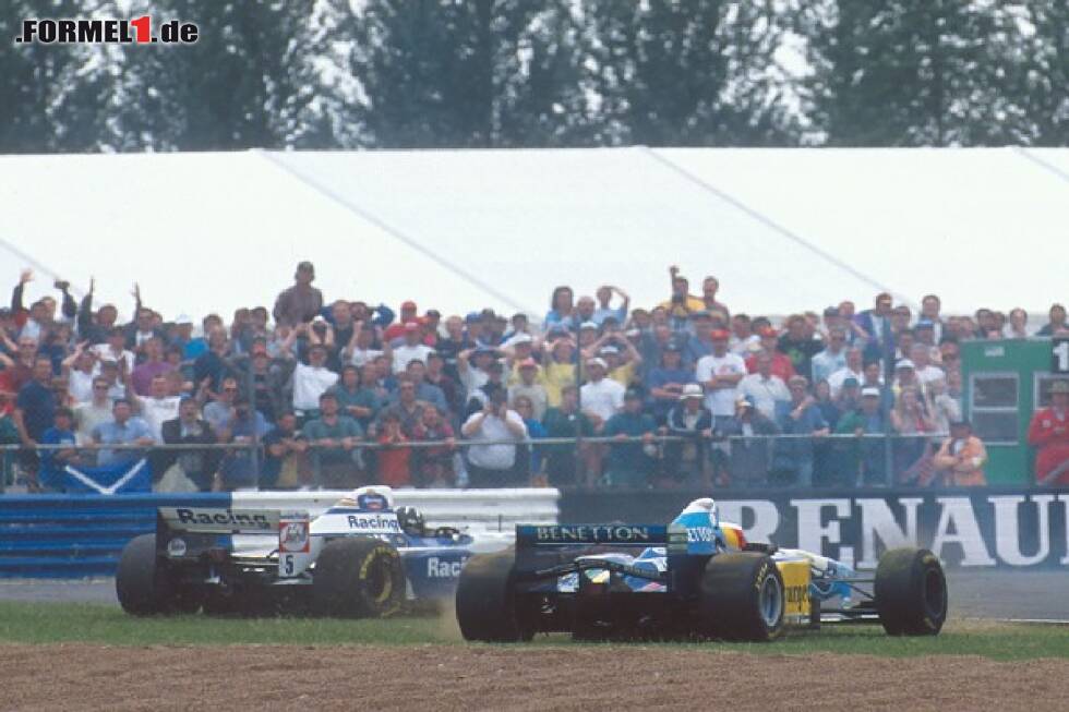 Foto zur News: Damon Hill, Michael Schumacher
