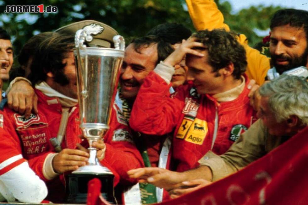 Foto zur News: Niki Lauda, Emerson Fittipaldi, Clay Regazzoni