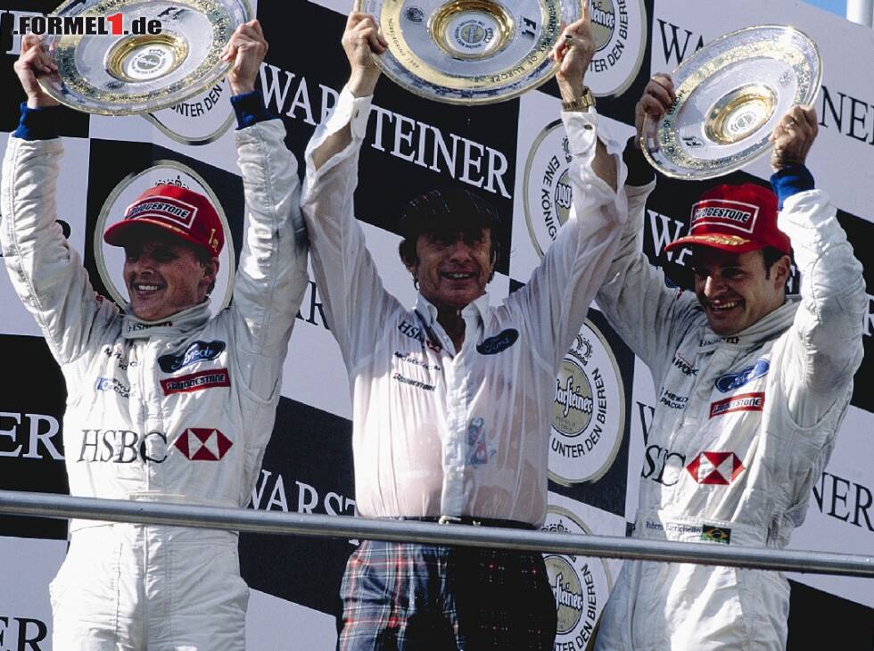 Foto zur News: Johnny Herbert, Jackie Stewart, Rubens Barrichello