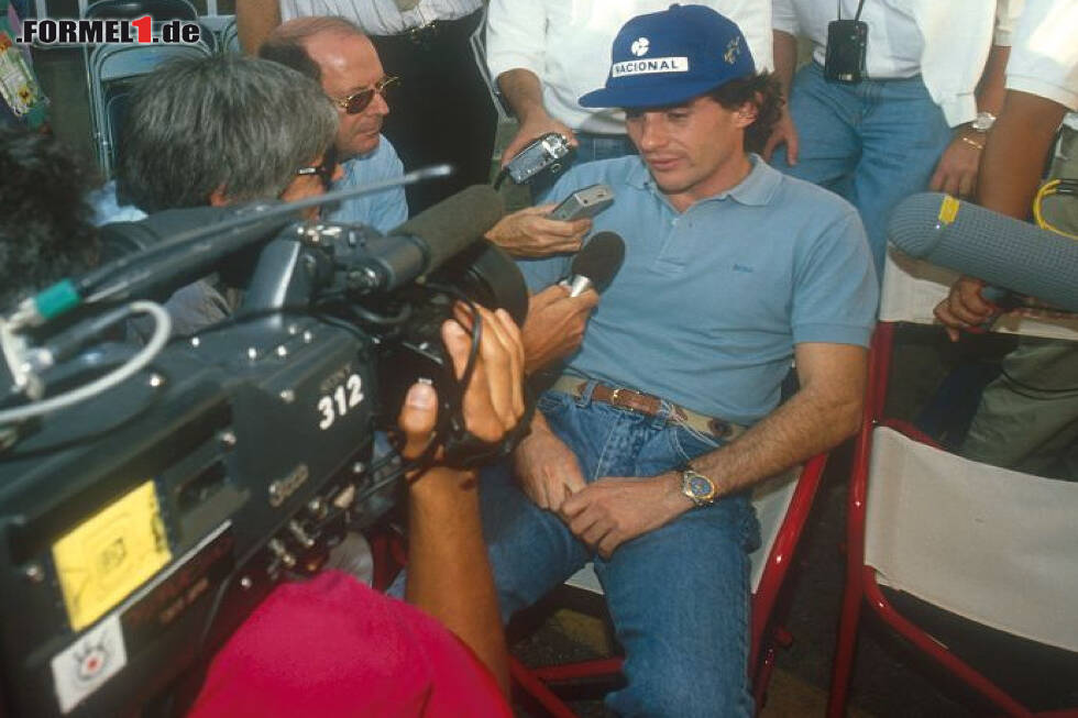 Foto zur News: Weltmeister Ayrton Senna äußert sich zur Kollision in Suzuka 1990