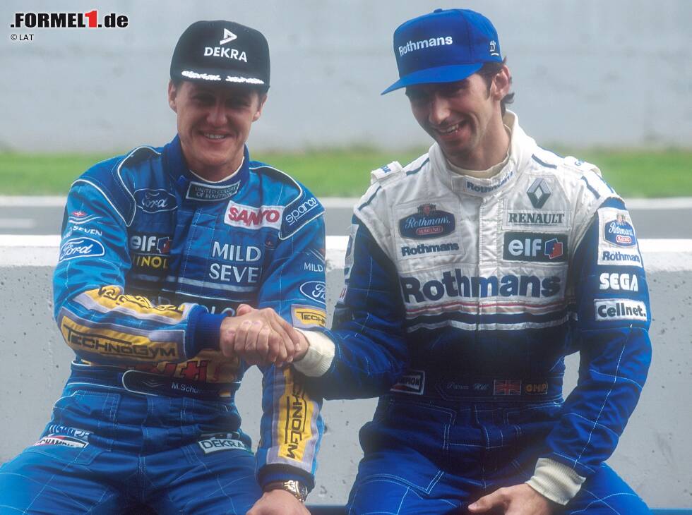 Foto zur News: Michael Schumacher, Damon Hill