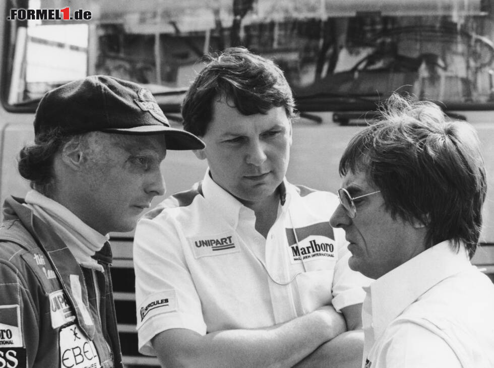 Foto zur News: Niki Lauda, John Barnard, Bernie Ecclestone