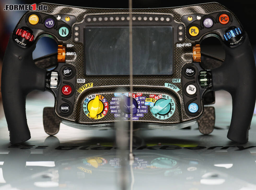 Foto zur News: Mercedes-Lenkrad aus der Formel-1-Saison 2015