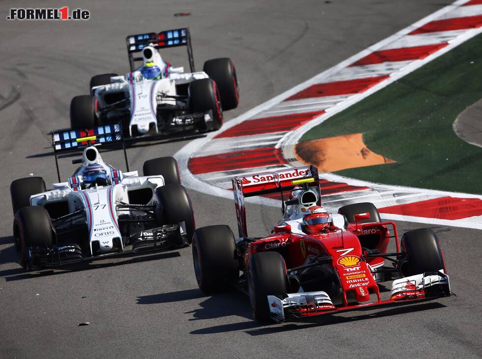 Foto zur News: Kimi Räikkönen, Valtteri Bottas, Felipe Massa