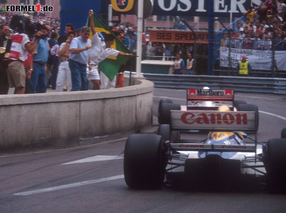 Foto zur News: Nigel Mansell, Ayrton Senna