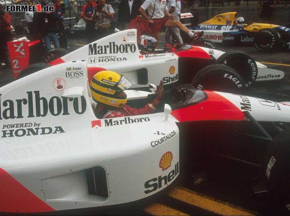 Foto zur News: Gerhard Berger, Ayrton Senna