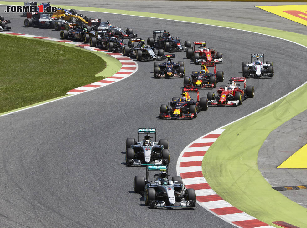 Foto zur News: Nico Rosberg, Lewis Hamilton, Daniel Ricciardo, Sebastian Vettel, Max Verstappen, Valtteri Bottas