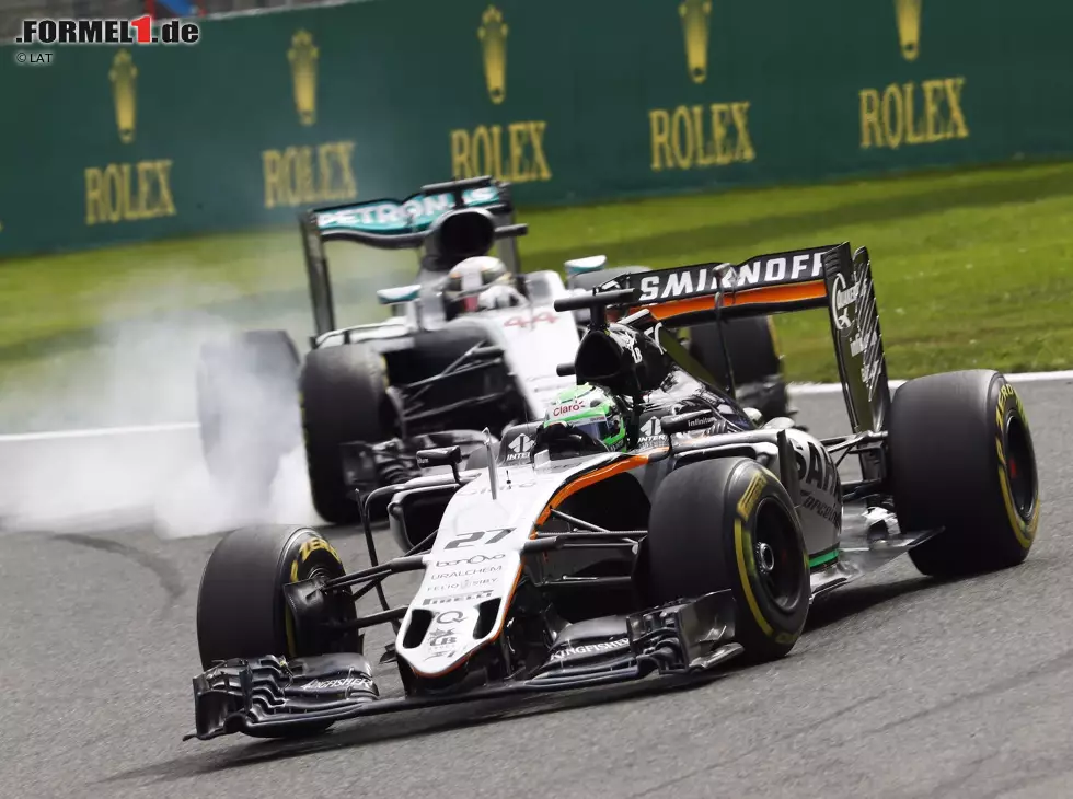 Foto zur News: Nico Hülkenberg, Lewis Hamilton