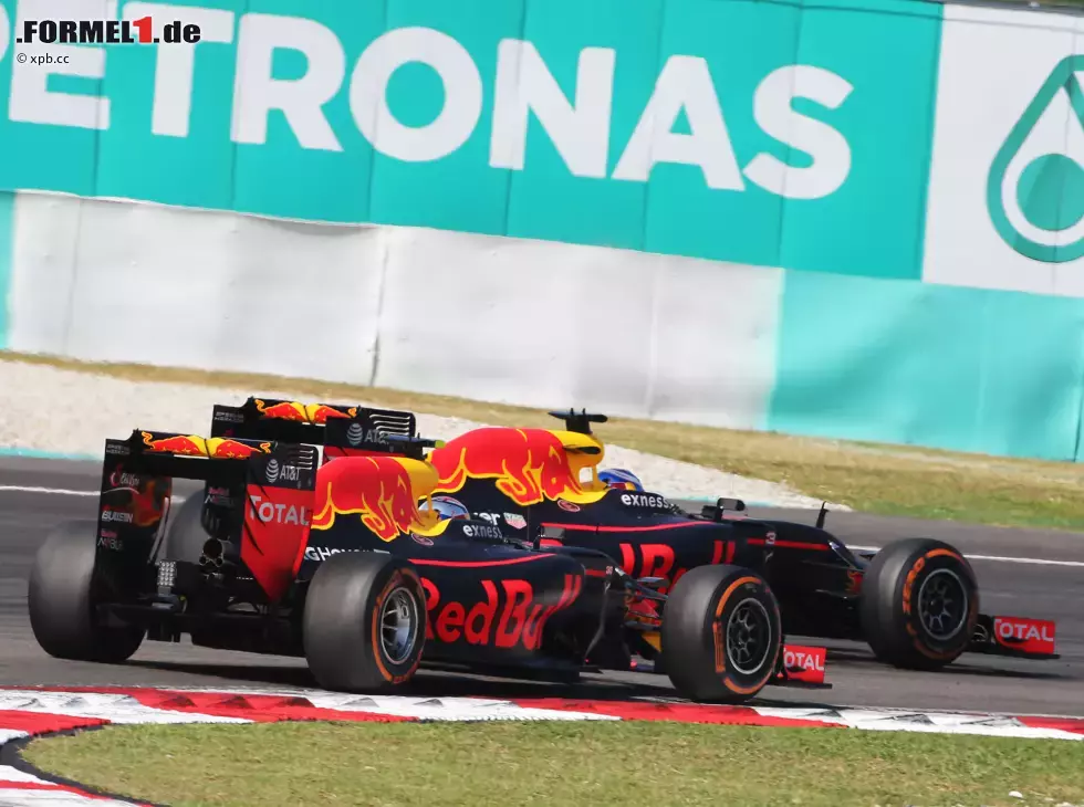 Foto zur News: Daniel Ricciardo, Max Verstappen