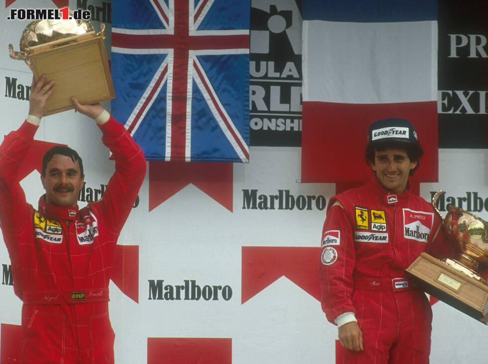 Foto zur News: Alain Prost, Nicolas Prost, Nigel Mansell