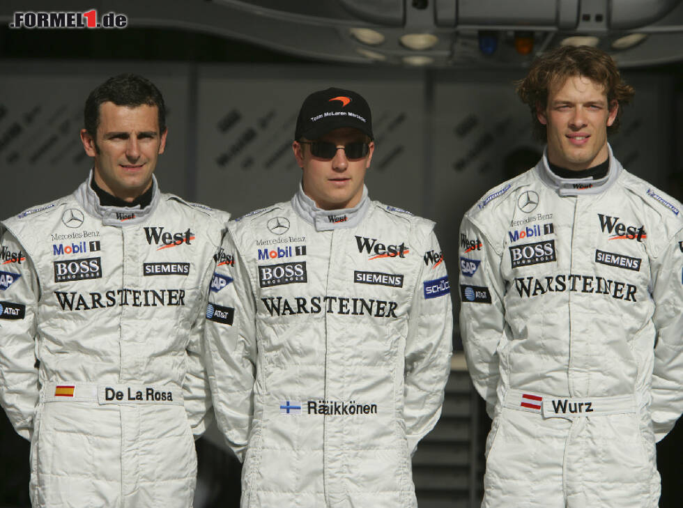 Foto zur News: Kimi Räikkönen, Alexander Wurz, Pedro de la Rosa