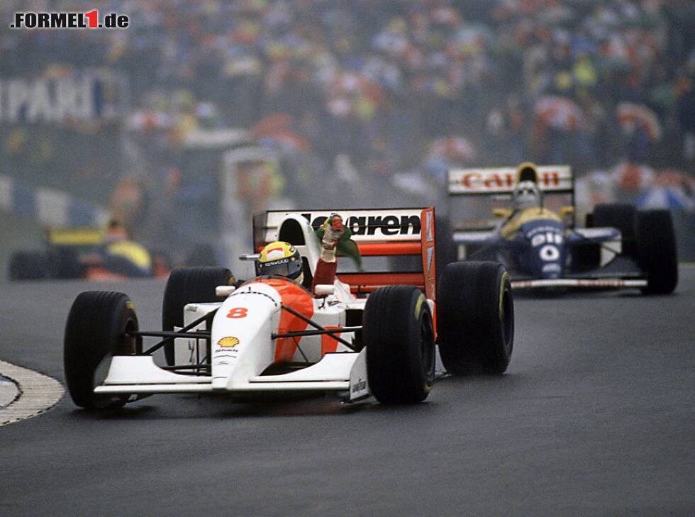 Foto zur News: Ayrton Senna, Auslaufrunde