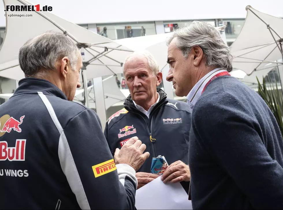 Foto zur News: Franz Tost, Helmut Marko, Carlos Sainz