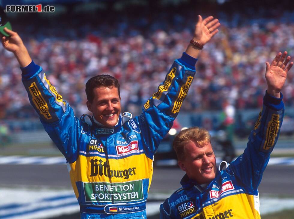 Foto zur News: Michael Schumacher, Johnny Herbert