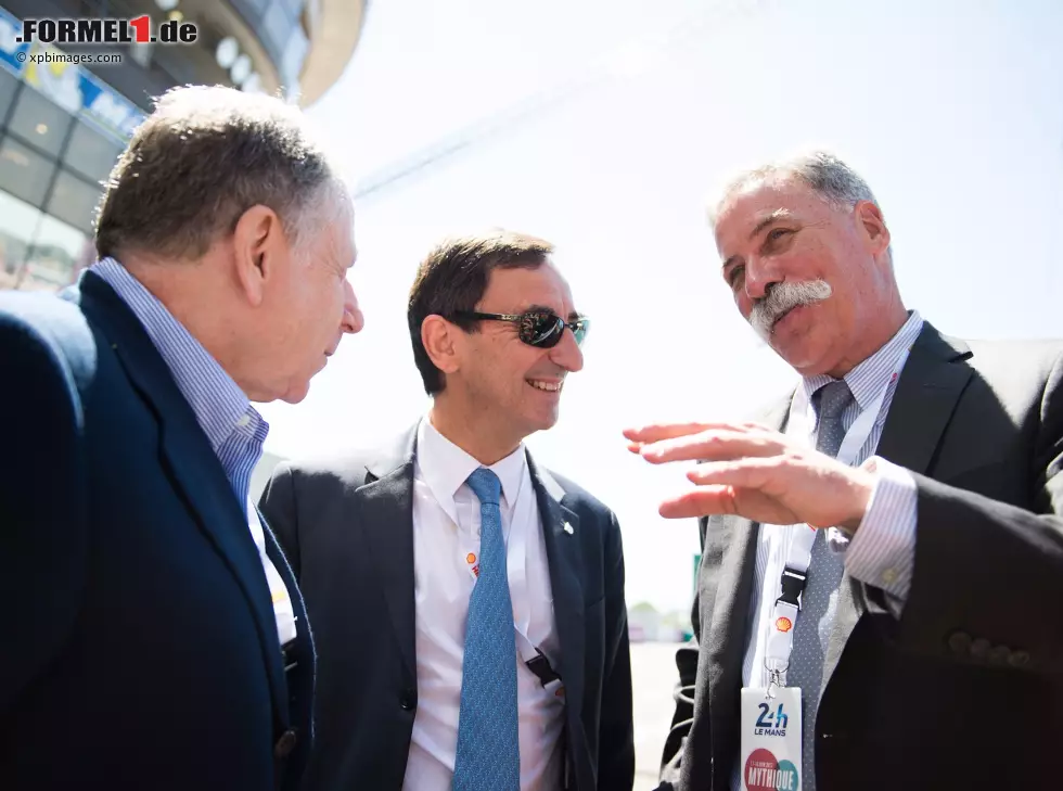 Foto zur News: Jean Todt, Chase Carey, Pierre Fillon