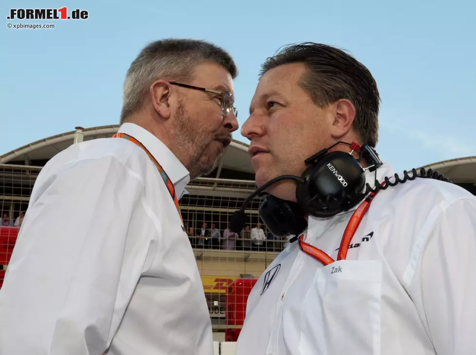 Foto zur News: Ross Brawn, Zak Brown