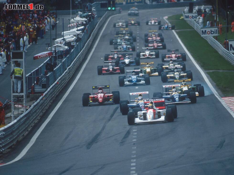 Foto zur News: Nigel Mansell, Riccardo Patrese, Jean Alesi, Michael Schumacher