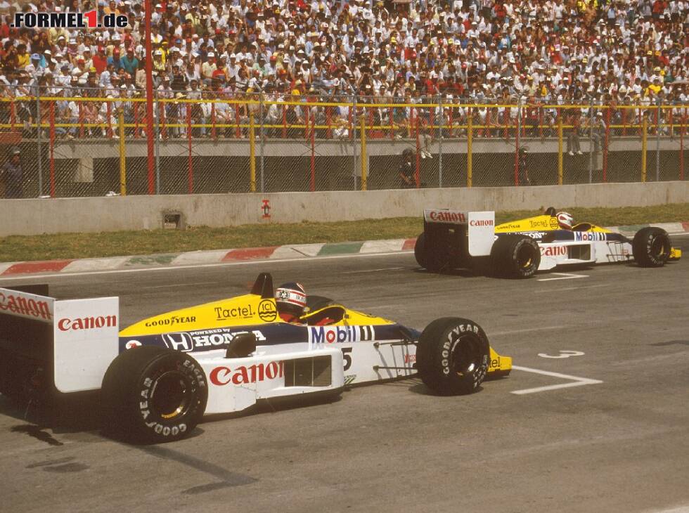 Foto zur News: Nigel Mansell, Nelson Piquet