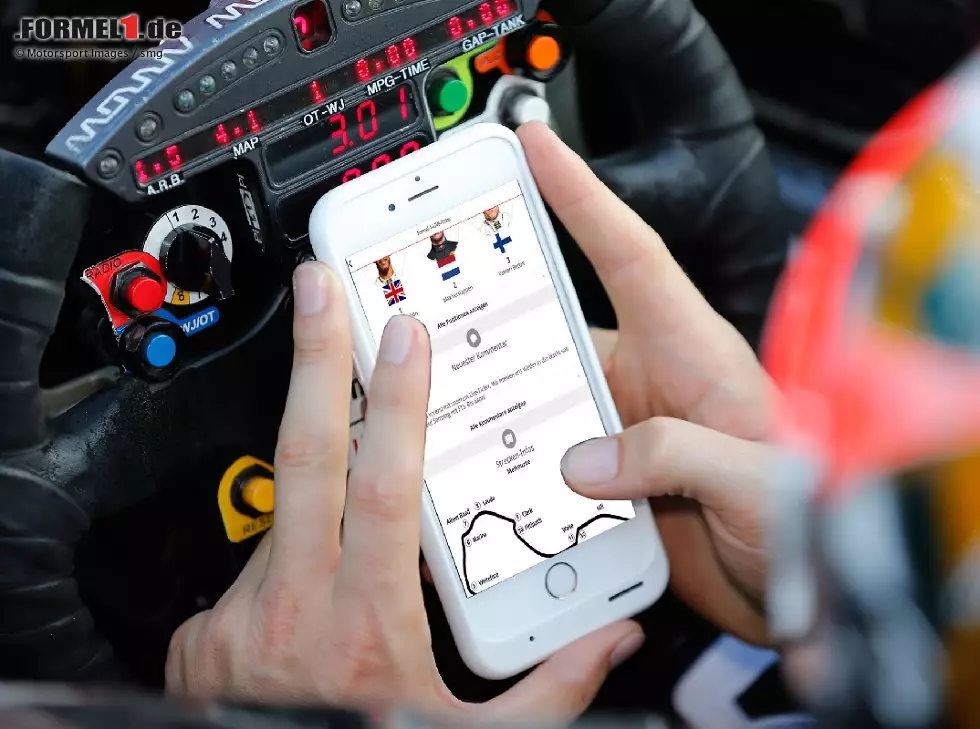 Mit unserer App sind sie immer auf der Pole Position! Foto zur News: Mit unserer App sind sie immer auf der Pole Position!