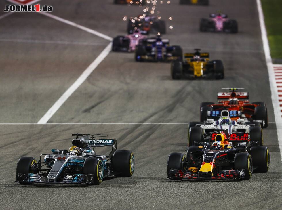 Foto zur News: Lewis Hamilton, Daniel Ricciardo, Felipe Massa, Kimi Räikkönen