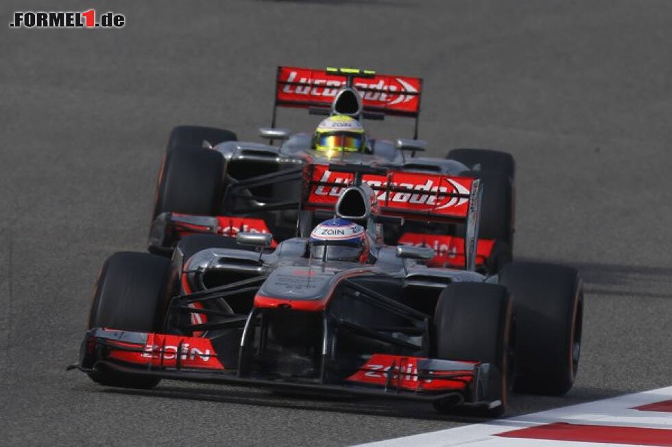 Foto zur News: Jenson Button, Sergio Perez, Nico Rosberg, Romain Grosjean