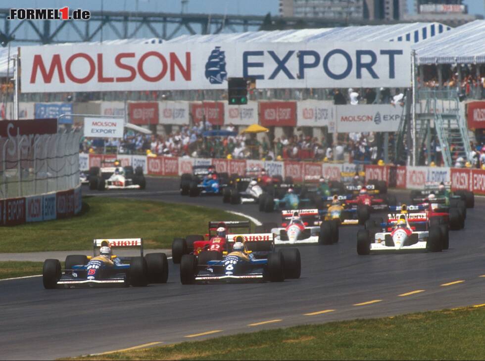 Foto zur News: Riccardo Patrese, Nigel Mansell, Alain Prost, Gerhard Berger, Roberto Moreno