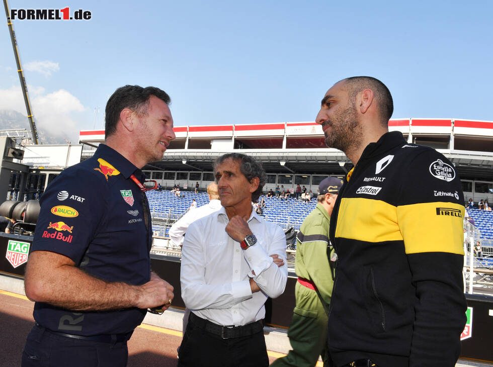 Foto zur News: Christian Horner, Alain Prost, Cyril Abiteboul