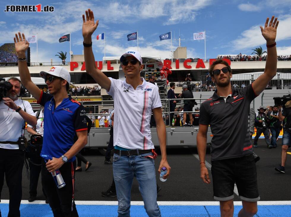 Foto zur News: Pierre Gasly, Esteban Ocon, Romain Grosjean