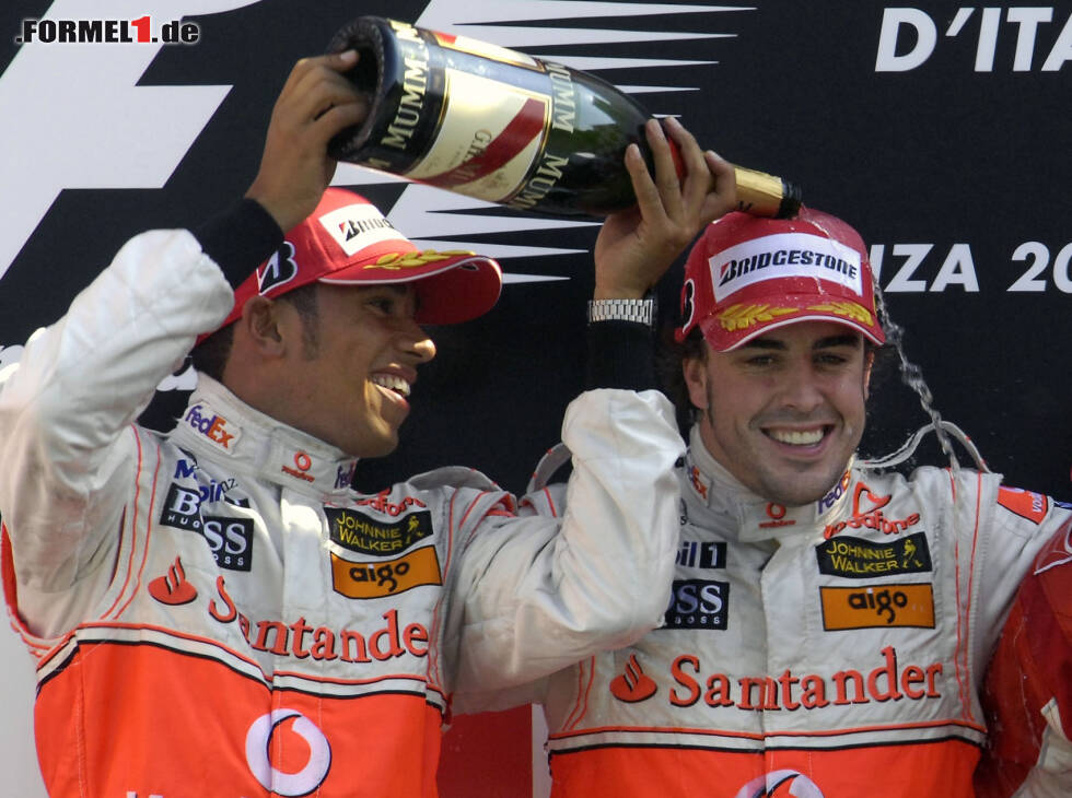 Foto zur News: Monza 2007: Lewis Hamilton und Fernando Alonso