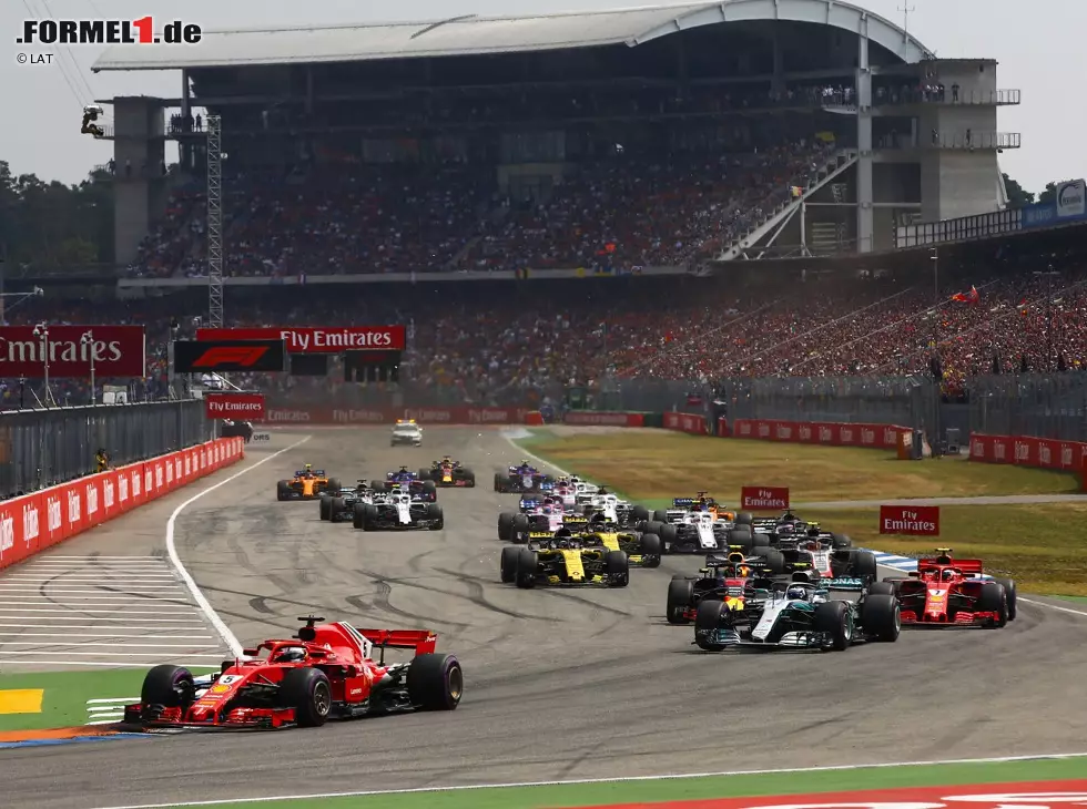 Foto zur News: Sebastian Vettel, Valtteri Bottas, Kimi Räikkönen, Max Verstappen, Nico Hülkenberg