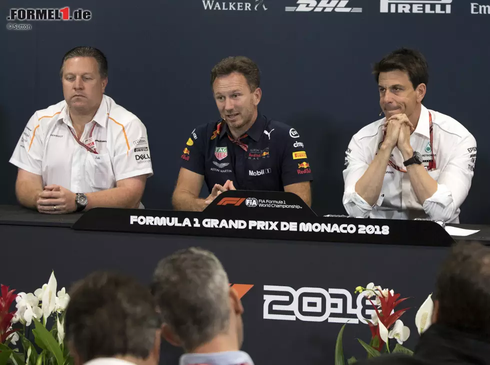 Foto zur News: Zak Brown, Christian Horner, Toto Wolff