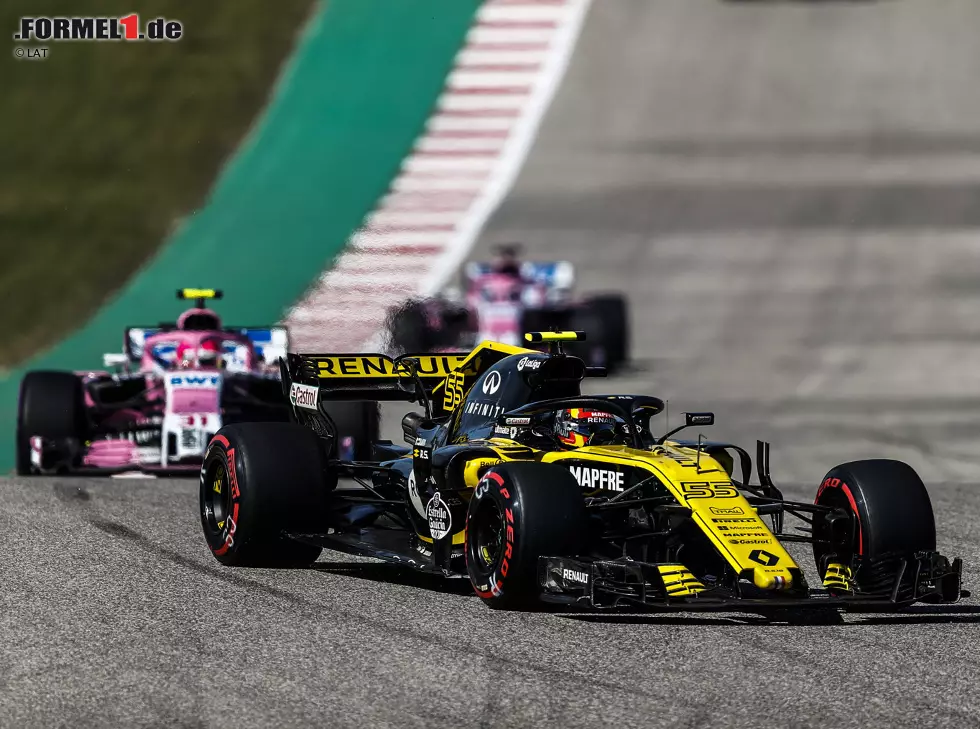 Foto zur News: Carlos Sainz, Esteban Ocon, Sergio Perez
