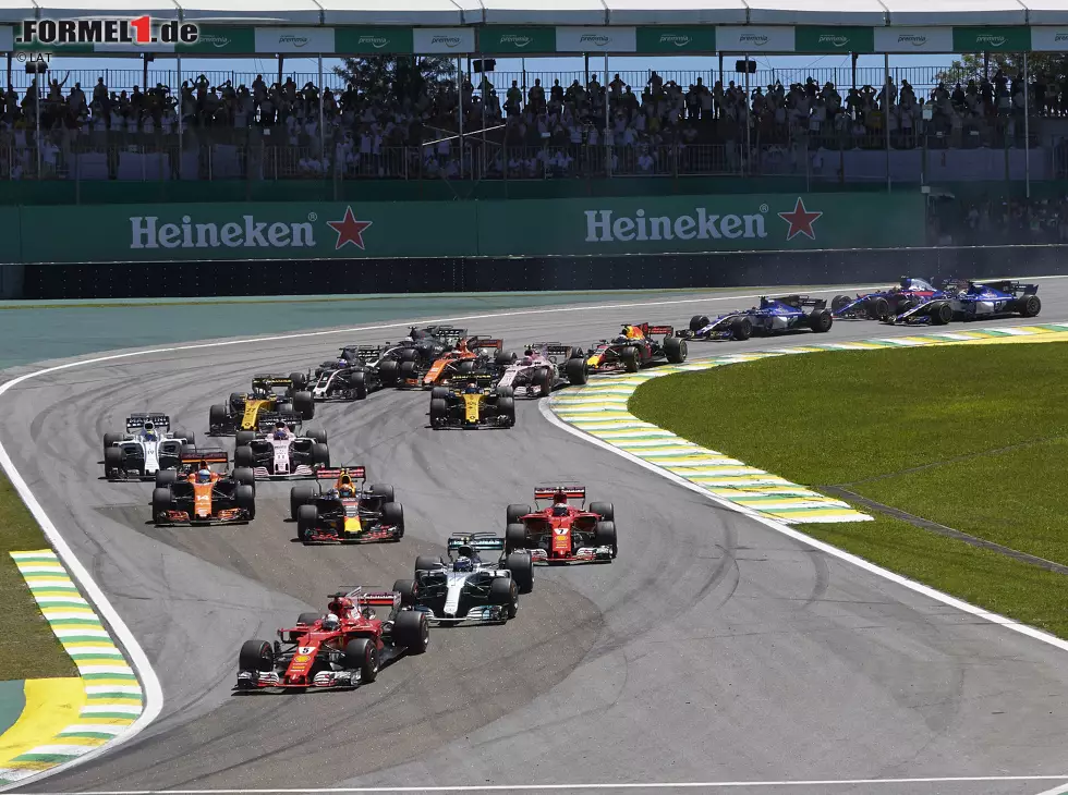 Foto zur News: Sebastian Vettel, Valtteri Bottas, Kimi Räikkönen, Max Verstappen, Fernando Alonso