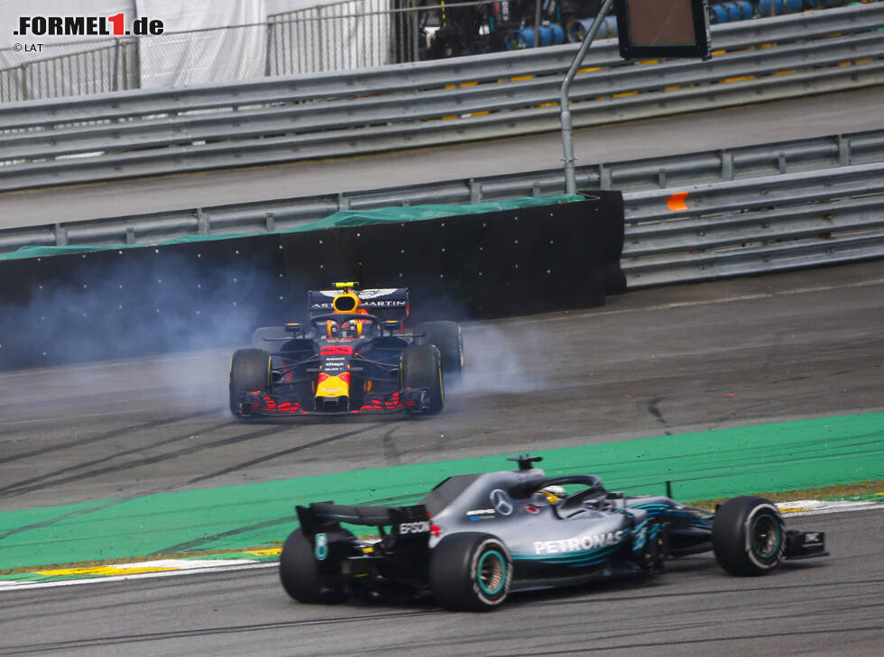 Foto zur News: Lewis Hamilton, Max Verstappen, Esteban Ocon